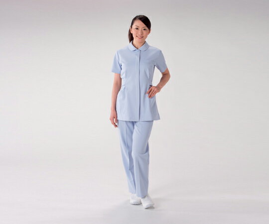 【ナビス】ナースウェアHO1912　半袖ブルーS