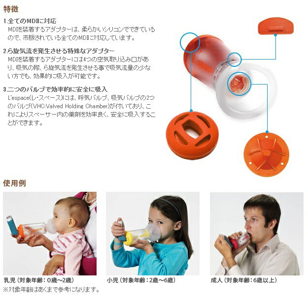 レ・スペース　MDI用スペーサー　マスク付き小児用（2～6歳）【0720otoku-p】 Shop de clinic楽天市場店　楽天　マスク　在庫あり