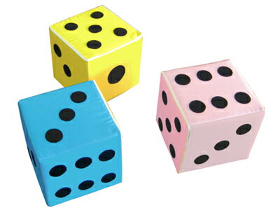 ・ソフトで安全性の高いサイコロです。 ・イスや台として使用して頂けます。 ※サイコロの上に立って遊ぶと危険です。 ※カバーはファスナー式で取替え交換可能です。 セット内容 サイコロ1個 サイズ 25cm×25cm×25cm（1個） 材質 中...