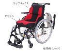 ラップス+ラップバックスセット(車椅子クッション) TC-LS11 レッド