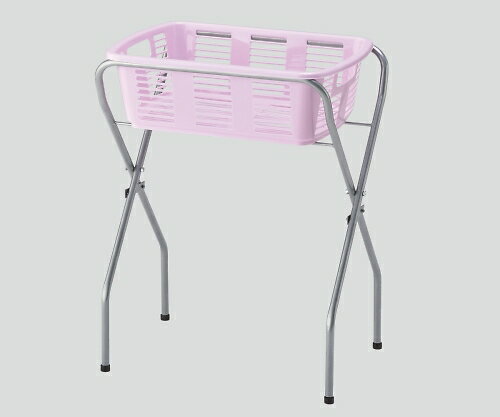 脱衣カゴワゴン・ラック1段式　ラベンダーピンク　キャスター無し