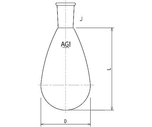 店内全品ポイント5倍★要エントリー★旭製作所 ロータリーナスフラスコ　50mL　24/40...