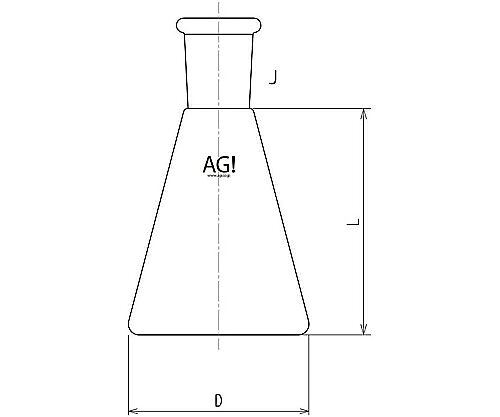 店内全品ポイント5倍★要エントリー★旭製作所 三角フラスコ　50mL　24/40 3250-050-...