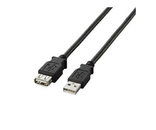 エレコム USB2.0延長ケーブル A-Aメスタイプ ノーマル 5m ブラック U2C-E50BK 1パック