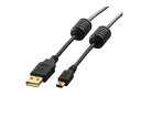 エレコム USB2.0ケーブル A-miniBタイプ フェライトコア付 5m ブラック U2C-MF50BK 1パック(2)