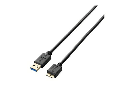 エレコム USB3.0ケーブル A-microBタイプ スタンダード 0.5m ブラック USB3-AMB05BK 1パック