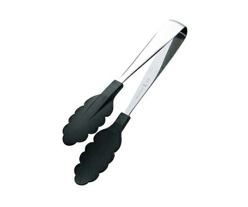 18-0 抗菌耐熱カラートング 小 ブラック 20cm 3431540 1個