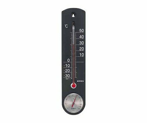 エンペックス くらしのメモリー温・湿度計 232×53×15mm 46g(ブリスター) ブラック TG-6712 1個