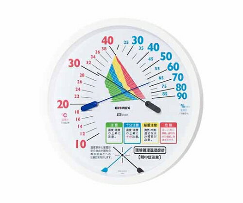 エンペックス 環境管理温・湿度計「熱中症注意」 162×30mm 170g(ブリスター) TM-2485 1個
