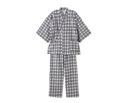 ケアファッション 紳士パジャマ型ガーゼねまき 柄おまかせ L 38720-02 1枚