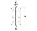 シロクマ 隅丸ロング丁番（鉄）51ミリGB 50枚 1セット(50枚入) BF4