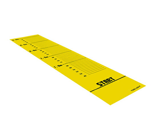 ●軽量で手軽に測定を行えます厚さ2mmのシートタイプ●裏全面すべり止め加工済●※マット上のラインは目安です。正確な測定を要する場合は実測にて対応願います。●サイズ：幅82×長さ350cm×厚さ2mm●重さ：1.3kg●PVC●裏面すべり止め●メジャーラインは40cm〜3m、5cm間隔●原産国：台湾製
