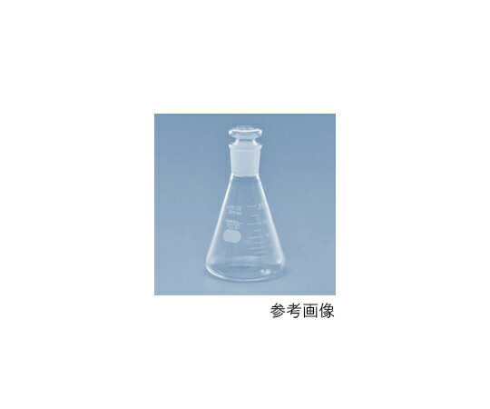 AGCテクノグラス・IWAKI 共通摺合せ共栓三角フラスコ（中形栓付） 50mL 1個 5021FK50-19