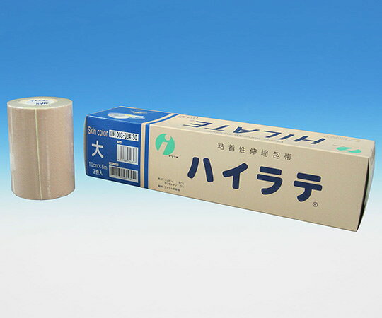 ●粘着性伸縮包帯。●伸縮性に優れ、カブレにくい。●色：スキンカラー●サイズ：10.0cm×5m●入数：1箱（3巻）