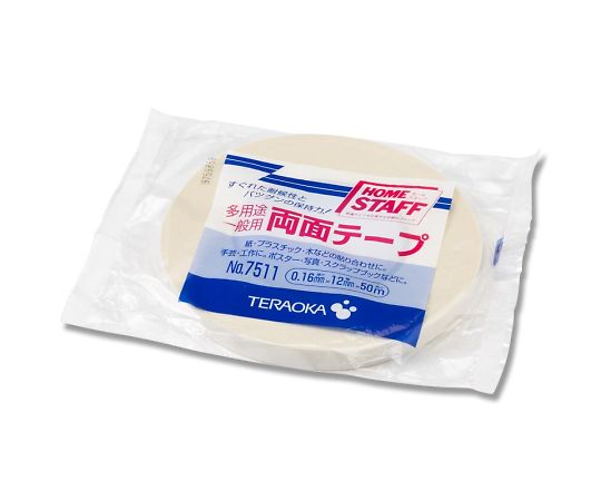 寺岡製作所 紙両面テープ 7511 12mm×50m巻 1巻 002070200