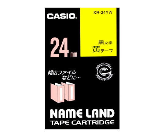 カシオ カシオ ネームランドテープ24mm幅 (黄地/黒文字) 1個 XR-24YW