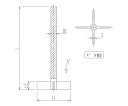 旭製作所 パドル型撹拌棒 シャフト部摺有 1個 3354-8/50