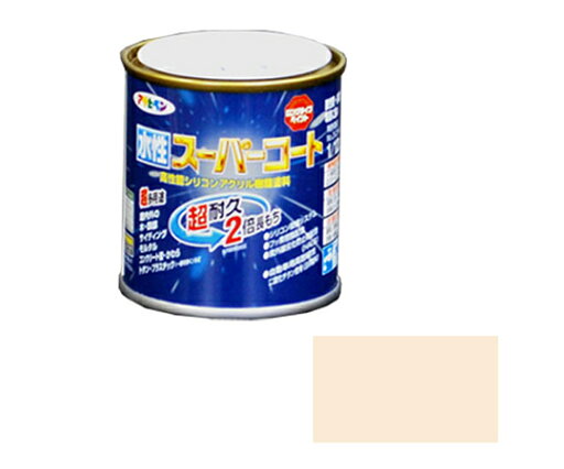 アサヒペン 水性スーパーコート 1/12L (ミルキーホワイト) 1個 アサヒペン 水性スーパーコート 1/12L (ミルキーホワイト) 1個