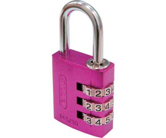 ABUS ナンバー可変式南京錠 145-30 ピンク 1個 145-30-PI