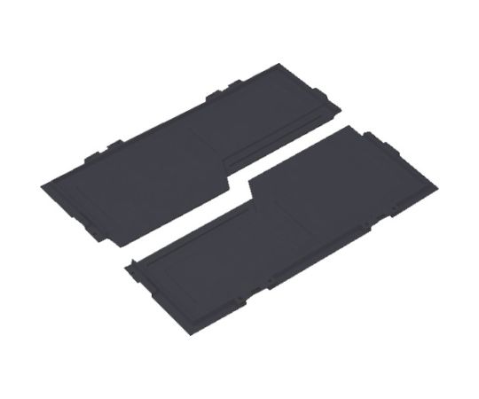 トラスコ中山 導電性オリコンCR-S50/40/30EA兼用両開きフタ　黒 1枚 CR-D2F-EA