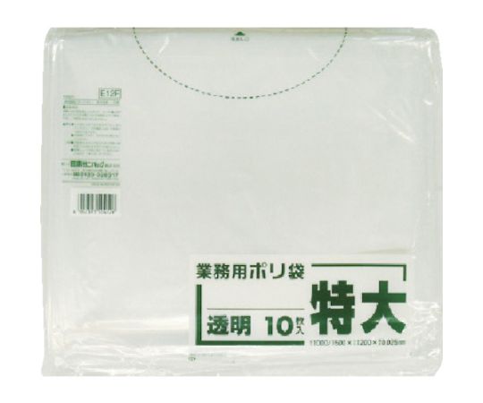 日本サニパック E12F業務用ポリ袋特大300L相当透明　10枚 1袋(10枚入) E12F-CL