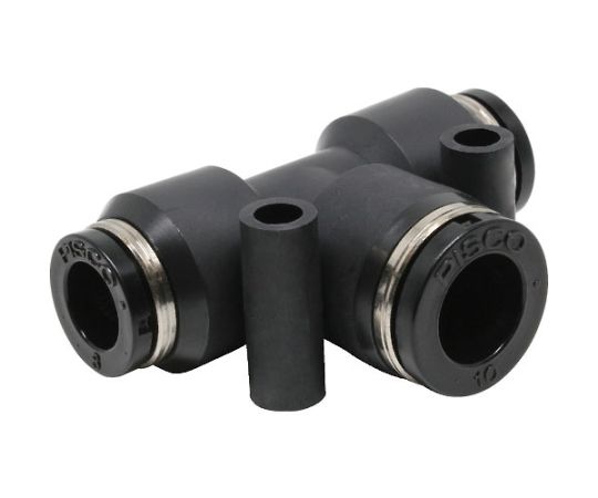 ピスコ チューブフィッティング 違径ユニオンティー 8×8×10 1個 PEG8-10