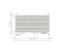●希望のパターンをハサミやカッターで簡単に切って使える基板です。●ユニバーサル基板上に貼りSOPICやチップ部品を実装できます。●回路変更で部品を追加したい時にとても重宝です。●入数：1枚●サイズ：55×100mm●穴径：0.9φ●材質・板厚：片面・ガラスエポキシ0.1t●仕上処理：金メッキ●パターン：2.54mmピッチ連結ドット●ユニバーサル基板の電源・グランドライン増設用●コード番号：816-3096