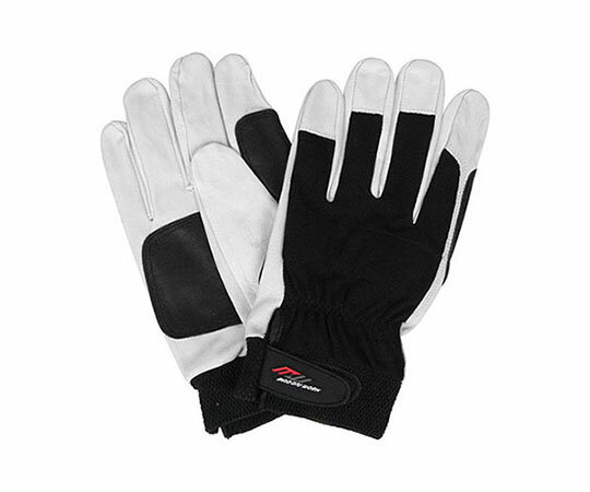 ●機能性というノウハウを凝縮し、そこに高いデザイン性を取り入れたMWシリーズグローブです。●一般作業用手袋。●上質の豚皮と通気性抜群のメリヤス生地を甲に使用しています。●手の平に黒皮の補強皮をさらに追加しました。●強度抜群の豚革手袋です。●サイズ：L●材質1：豚皮・ナイロン●材質2：ポリエステル・その他