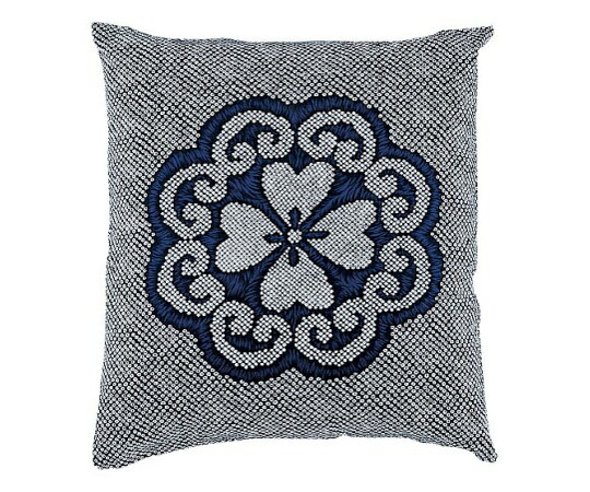 綿 座布団IT 花かなこ132 青 550×510 カバーのみ 1個