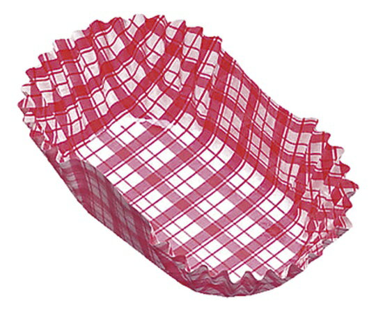 アヅミ産業 紙カップ ココケース小判型(500枚入) 赤 7号 1ケース(500枚入)