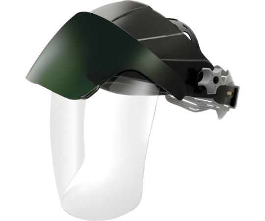 OTOS かぶり型防災面　クリア、グリーン#3　赤外線保護　ジョグダイヤル調節機 F-72C-I-3 1個