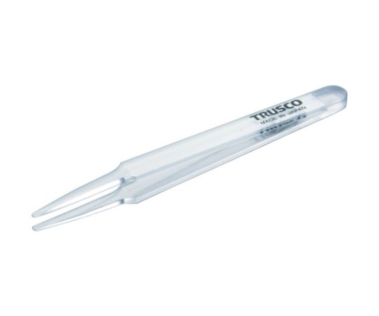 トラスコ中山 透明プラスチック製ピンセット　120mm　先丸型 TPP-231-TM 1本