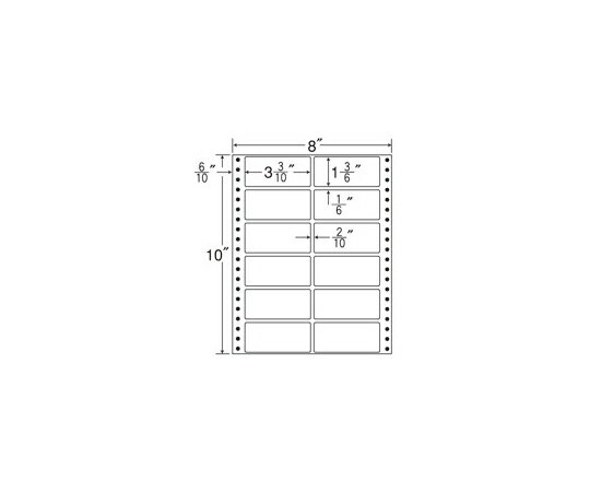 ●コンピューター専用タック紙を使用しており、安定性と使いやすさを追求した連続ラベルです。●DM宛名ラベルや各種の表示ラベル作成が、スピーディにできます。●Mタイプ（レギュラータイプ）■仕様●1折サイズ：8×10インチ●シート内容：12面●ラベルサイズ：84×38mm●入数：500折（タック合計：6000枚）●商品呼称：ナナフォーム（nanaブランド）●コード番号：884391