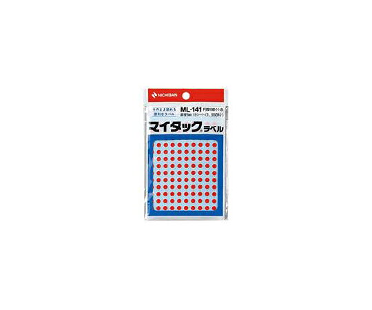 Labels - ニチバン マイタック　カラーラベル　赤　5mm ML-1411 1パック(130片×15シート入)