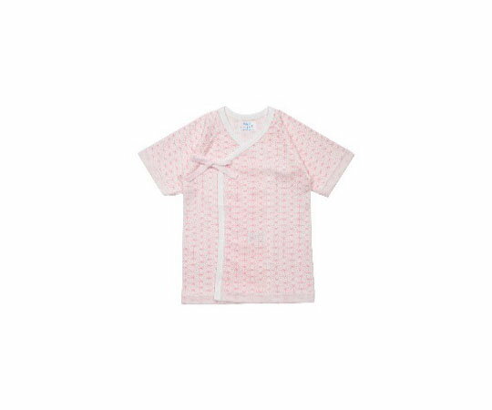 エンゼルプラス プリント短肌着　麻柄　ピンク R4125 1枚