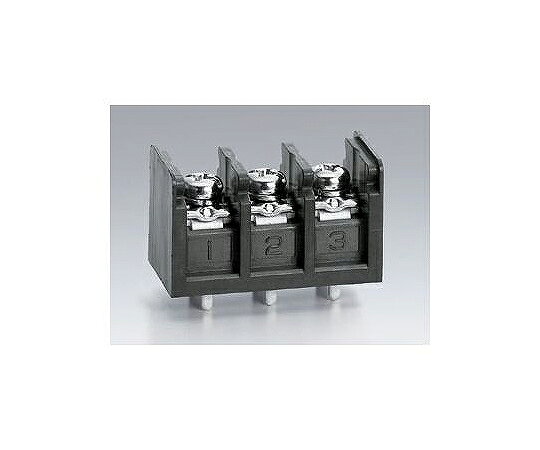 ■仕様●定格：250V-20A●列・段：1列●取付方式：ねじ止め●極数：3極●端子金具：PC端子●端子ねじ：M4×8●主絶縁材：P.B.T.（UL94V-0）●端子金具方向：垂直