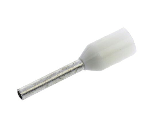 ●RS　Pro　DIN交換用フェルール●RSブーツレースフェルールキット交換用のDIN適合品。■仕様●入数：1袋（100個入）●絶縁：絶縁●断熱材：ナイロン●エントリ数：1●ピン長さ：8mm●ピン径：1.3mm●色：白●コンタクトめっき：光沢スズ●コンタクト材質：銅●最大ワイヤサイズmm2：0.5mm2●最大ワイヤサイズAWG：22AWG●RoHS適合状況：適合●コード番号：458-689