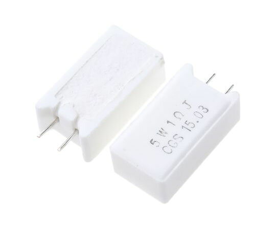 ●5W　SQM5シリーズ●TE　Connectivity　SQシリーズのハイパワー抵抗器は、セラミックコア内に極細ノンアルカリセラミックコアを埋め込み、無機シリカフィルタでシールドした構造が特徴です。●このため、SQシリーズには、高い絶縁抵抗、低い表面温度、優れたTCR、完全な難燃性構造が備わっています。●SQシリーズの抵抗器は、高効率の熱的性能が必要なあらゆる用途に最適です。●難燃性　5　W　@　70°Cの定格電力　値がマークされた抵抗器　最大700　Vの過負荷　350　Vの動作電圧　少量生産、開発、R＆D部門に理想的■仕様●入数：1袋（5個入）●抵抗：1Ω●定格電力：5W●許容差：±5％●テクノロジー：巻線●シリーズ：SQM5●ケーススタイル：セラミック●温度係数：±300ppm/°C●終端スタイル：ラジアル●寸法：13×9×25mm●長さ：13mm●奥行き：9mm●高さ：25mm●リードピッチ：5mm●RoHS適合状況：適合●コード番号：199-7652