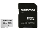トランセンドジャパン 16GB microSDHCカード UHS-I U1準拠 SDカードアダプタ有 TS16GUSD300S-A 1個