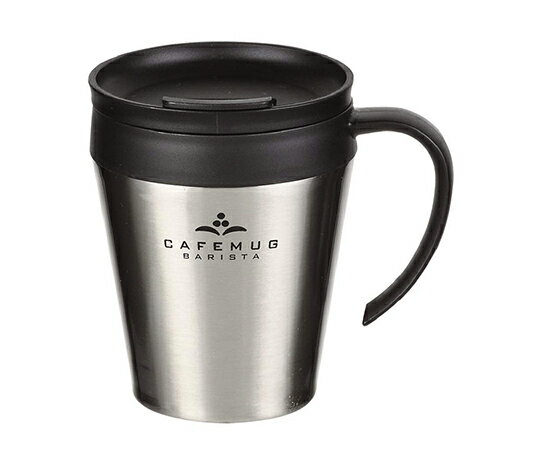 パール金属 カフェマグバリスタ　真空蓋付マグカップ330　ミラー HB-3984 1個