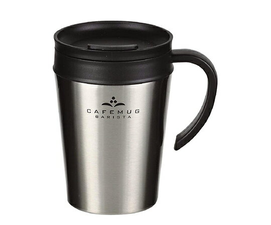 パール金属 カフェマグバリスタ　真空蓋付マグカップ400　ミラー HB-3987 1個