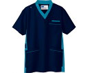WHISEL(自重堂) 男女兼用スクラブ ネービー L WH11685 1枚(4)