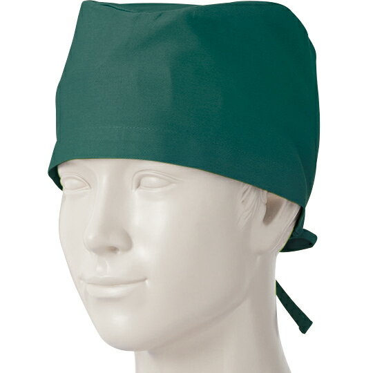 KAZEN 手術帽子（後ヒモ式）　グリーン　フリー 197-62 フリー 1組