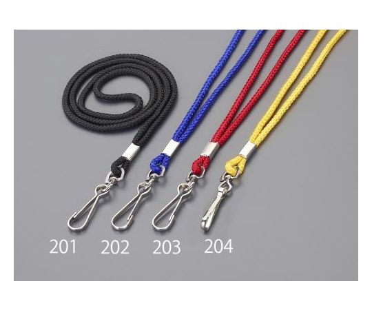 エスコ キーホルダー（ネックストラップ/ブラック）　450mm 1本 EA916ZL-201