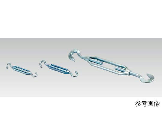 ●枠を回転させる事で、締め付けと緩めを自在に調整するフック付き金具。●ワイヤー同士の接続に便利。●両フック型●材質：ユニクロメッキ●適用サイズ：1／2（12MM）