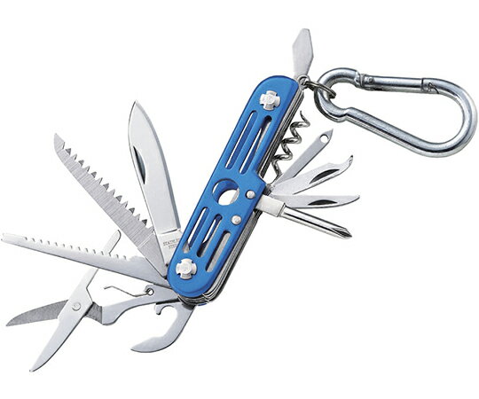 中林製作所 12徳ツール　カラビナ付　青 1個 L-64