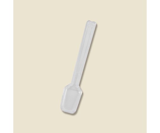HEIKO プラスチック角スプーン　9cm　バラ　透明　100本 1袋(100本入) 004513010