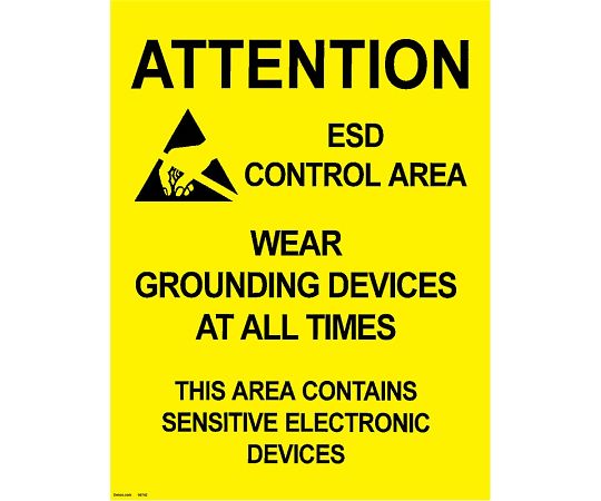 DESCO ポスター　注意区域　432mm×559mm　5枚 1セット(5枚入) 06742