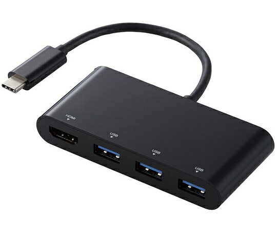 エレコム Type-Cドッキングステーション　USB3.1Gen1×3ポート　HDMI×1ポート　4K対応　ブラック 1個 DST-C15BK/EC