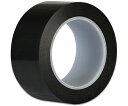セーフラン安全用品 厚手PVCラインテープ 幅50mm×22m 厚0.2mm はく離紙なし 樹脂芯 黒 1巻 J2352-BK